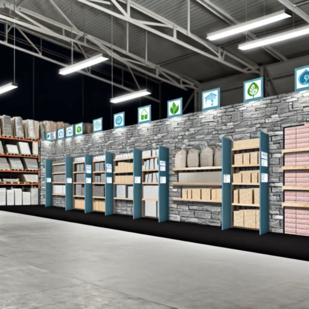 Ekologiczne materiały budowlane ułożone na stole roboczym