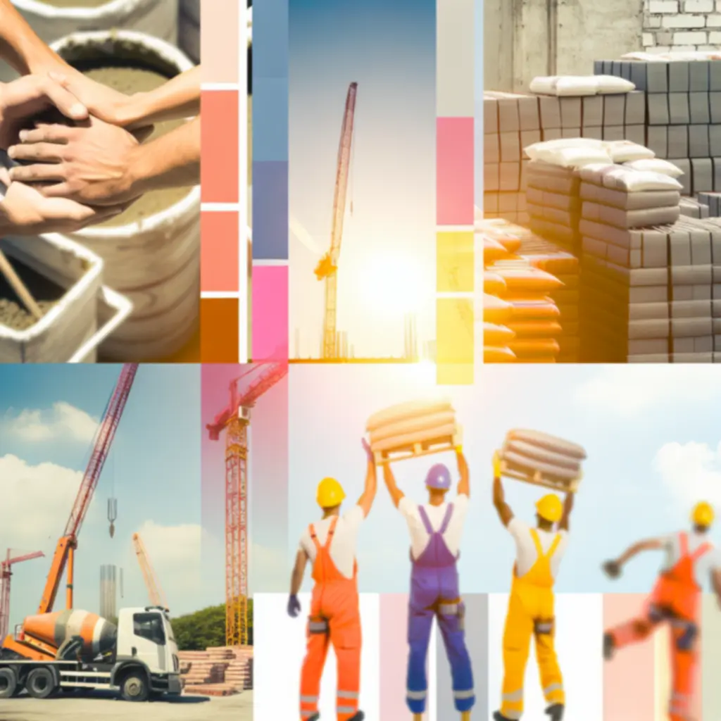 Materiały budowlane przygotowane na sezonowe promocje na placu budowy