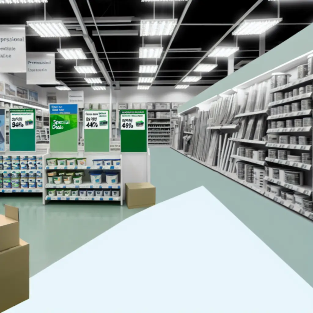 Baner z promocjami na materiały budowlane