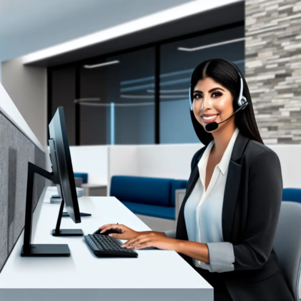 Pracownik działu obsługi klienta Buildmaterialpl przy biurku